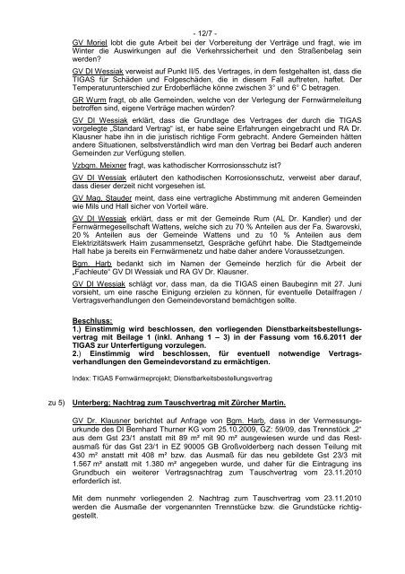 12. GR-Protokoll vom 16.06.2011 (201 KB) - .PDF - Volders - Land ...