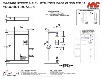 c-90s-bb strike & edge pull installation & template - KN Crowder Inc