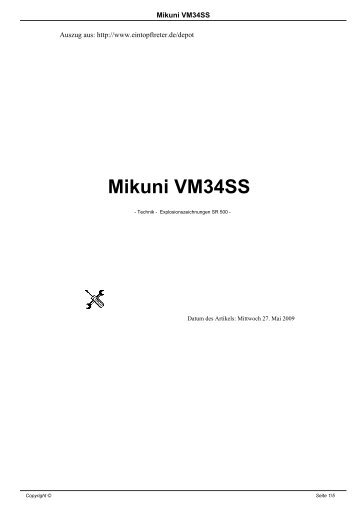 Mikuni VM34SS - Ratpak