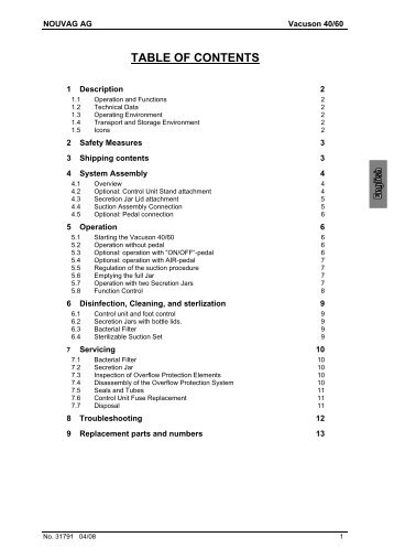 TABLE OF CONTENTS - Robbins Instruments, Inc.