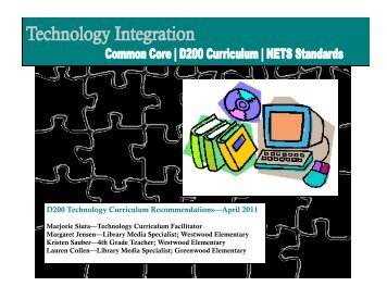 K-5 Technology Integration Framework - Teaching & Learning
