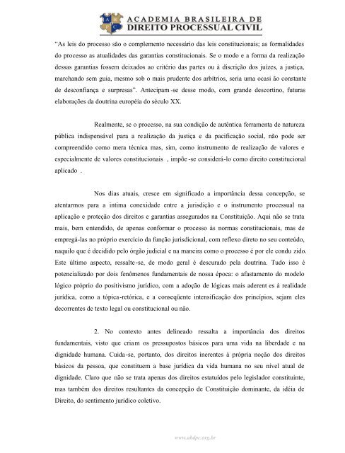 o processo civil na perspectiva dos direitos fundamentais