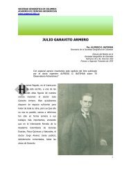 JULIO GARAVITO ARMERO - Sociedad GeogrÃ¡fica de Colombia