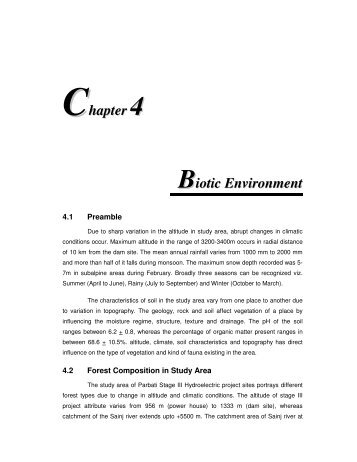 Chapter Biotic Environment - HP State Pollution Control Board