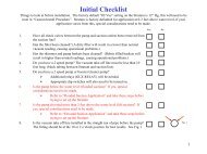 Initial Checklist - Bel-Aqua Pool Supply, Inc.