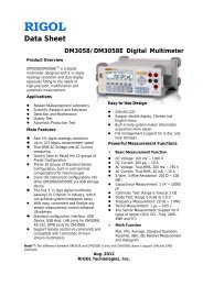 RIGOL Data Sheet DM3058/DM3058E Digital Multimeter - AR Benelux