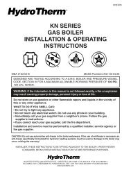 kn series gas boiler installation & operating ... - Agencespl.com