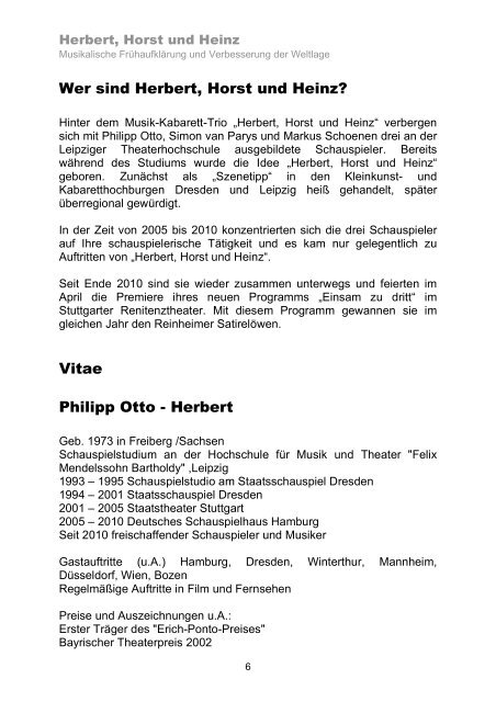 Herbert, Horst und Heinz erklären Wagner