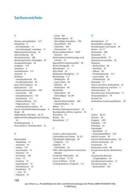 Praxisleitfaden der Zahn- und Kiefererkrankungen des Pferdes