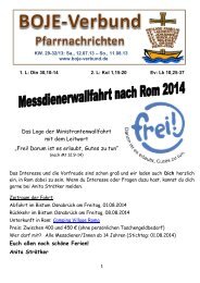 Pfarrnachrichten 29-32.2013 - Boje-Verbundes