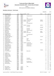 Le classement - Sarreguemines Triathlon Club