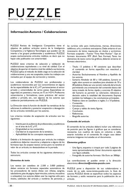 Revista de Inteligencia Competitiva - Luc Quoniam