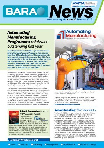 BARA News Summer 2012 - British Automation & Robot Association