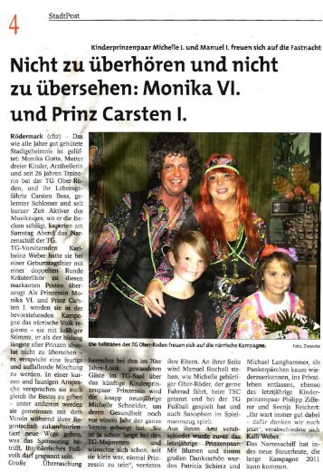 Nicht zu überhören und nicht zu übersehen: Monika VI. und Prinz ...