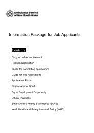Information Package for Job Applicants - Ambulance Service of ...