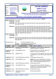 NOTAM ANTANA - Sommaire 11/10 FM - ais asecna