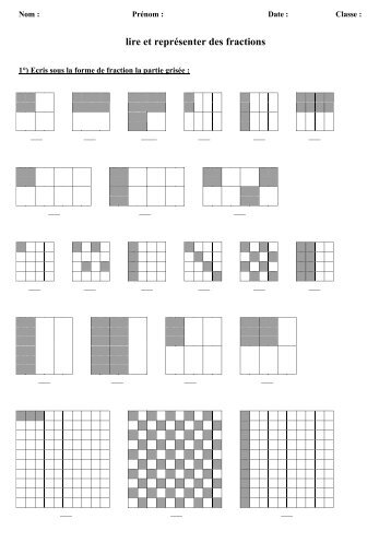 lire et reprÃ©senter des fractions