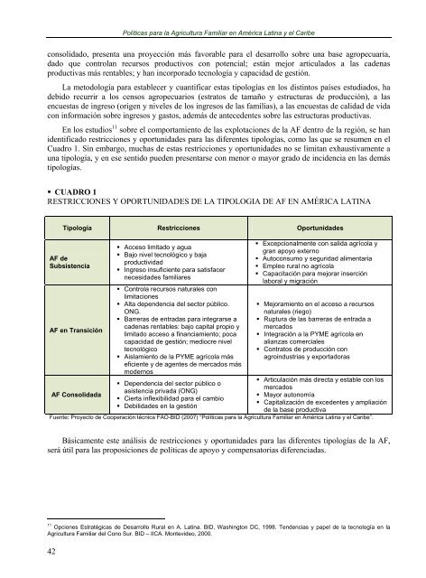 polÃ­ticas para la agricultura familiar en amÃ©rica latina y el ... - RUTA