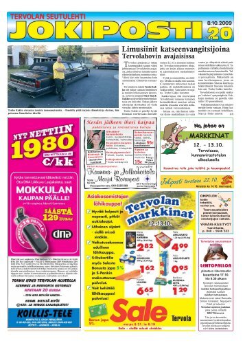 Jokiposti torstaina 22.10. - Tervola