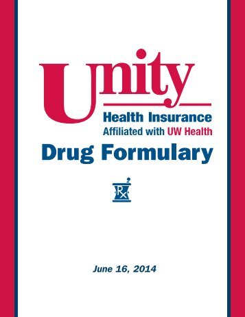 Drug Formulary - Unity Health Insurance