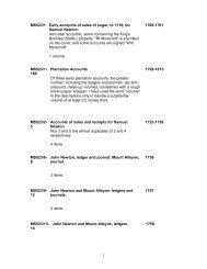 1 MS523/1 Early accounts of sales of sugar, to 1716, for Samuel ...