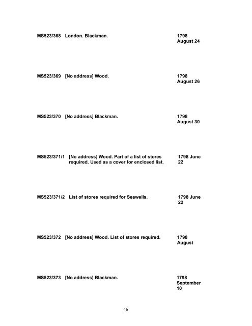 1 MS523/1 Early accounts of sales of sugar, to 1716, for Samuel ...