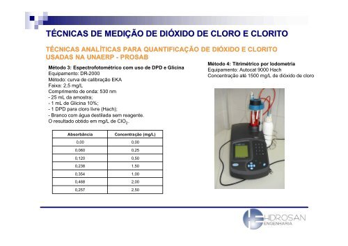 DiÃ³xido de cloro no tratamento da Ã¡gua - Sabesp