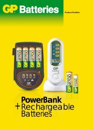 PowerBank + Rechargeable Batteries - Gold Peak Industries