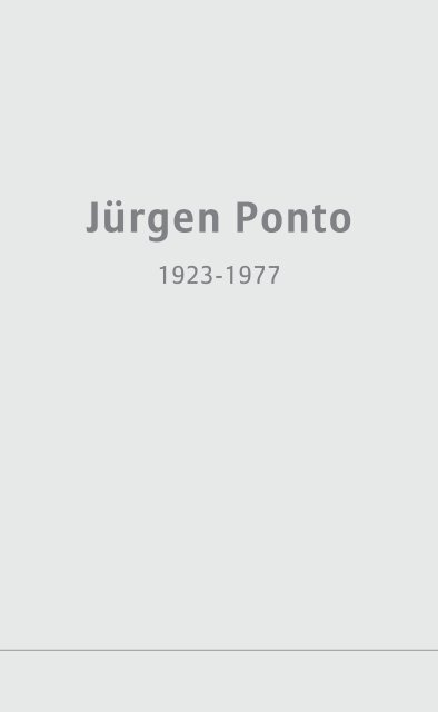 JŁrgen Ponto - Jürgen Ponto-Stiftung