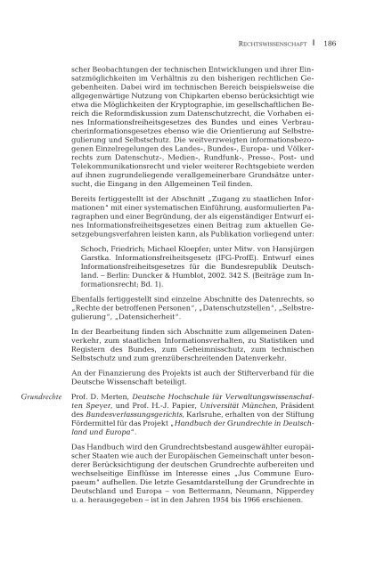 Jahresbericht 2001/2002 - Fritz Thyssen Stiftung