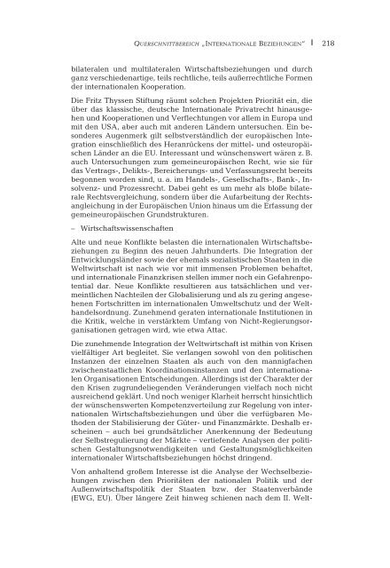 Jahresbericht 2001/2002 - Fritz Thyssen Stiftung