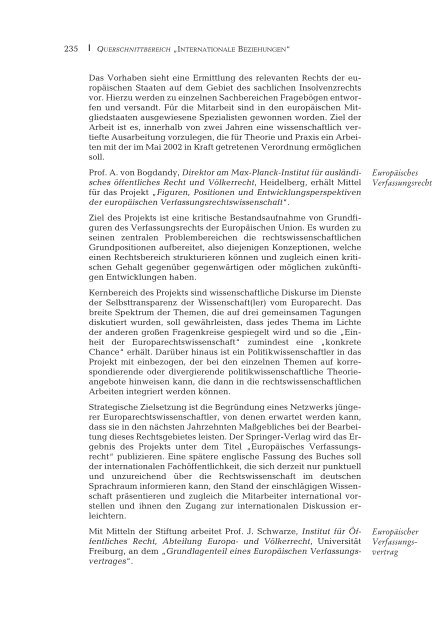 Jahresbericht 2001/2002 - Fritz Thyssen Stiftung