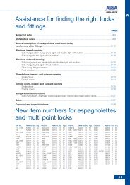 A - Numberlist Alphabetical list and general description - ASSA OEM