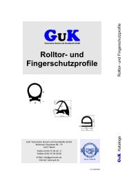 Rolltor- und Fingerschutzprofile - GuK Technische Gummi und ...