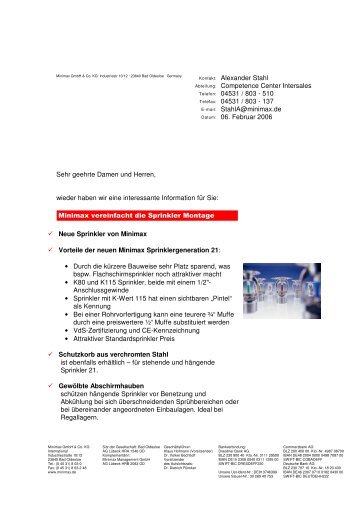 Newsletter 01/06 als PDF - Minimax Viking SupplyNet GmbH & Co. KG