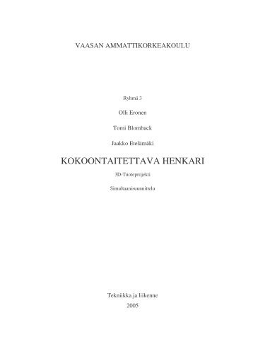 Ryhmä 3. - Vaasan ammattikorkeakoulu