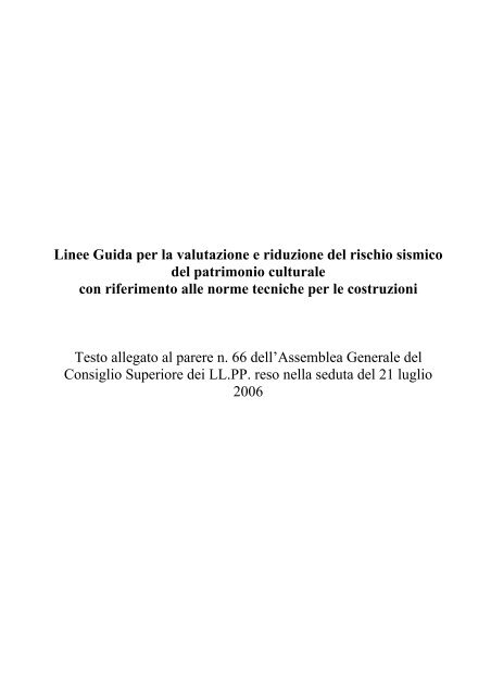 Linee guida BBCC-DPC - ReLUIS