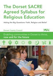The Dorset SACRE Agreed Syllabus for Religious Education