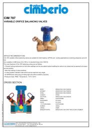 Cimberio 787 Variable Orifice Double Regulating ... - Alma-valves.ie