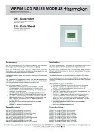 WRF06 LCD RS485 MODBUS - Thermokon Sensortechnik GmbH