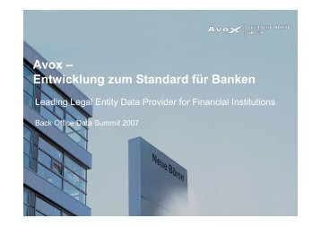 Avox - Deutsche Börse AG