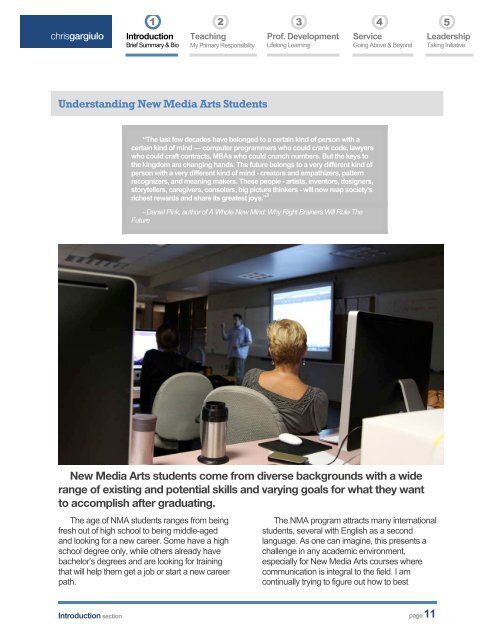 Tenure & Promotion Digital Document (.pdf) - KCC New Media Arts