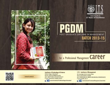 PGDM Brochure - ITS Management & IT Institute, Mohan Nagar ...