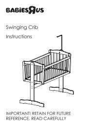 Swinging Crib Instructions - Toys R Us