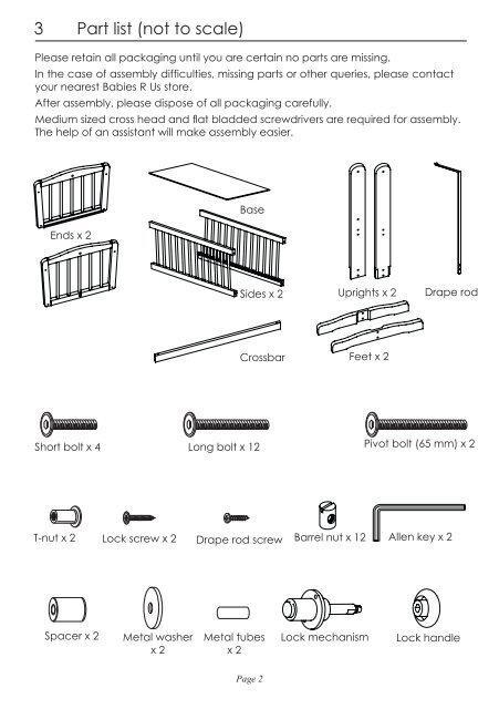 Swinging Crib Instructions Toys R Us