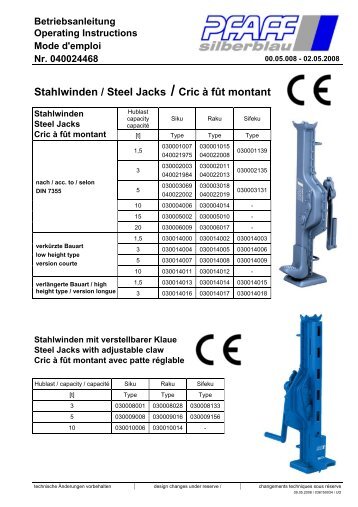 Bedienungsanleitung Modell STW-V - Hebetechnik Ges.m.b.H.