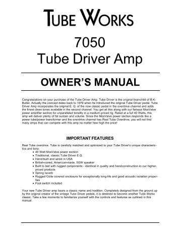7050 Tube Driver Amp - Genz Benz