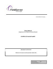 Hochiki Serial Manual - FieldServer Technologies