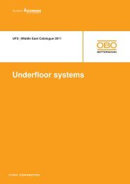 UFS | EÃK screed-covered duct system - OBO Bettermann