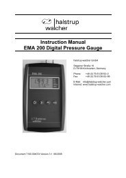 Instruction Manual EMA 200 Digital Pressure Gauge